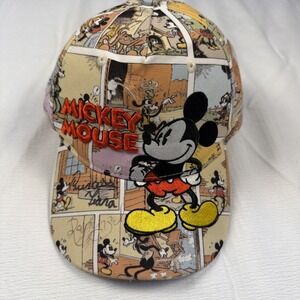 Disney Mickey Mouse Comic Panel Baseball Cap Adjustable‎ Strap disney theme park